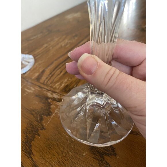 Pair of Chrystal Candlestick Holders  9" Tall - Picture 5 of 7